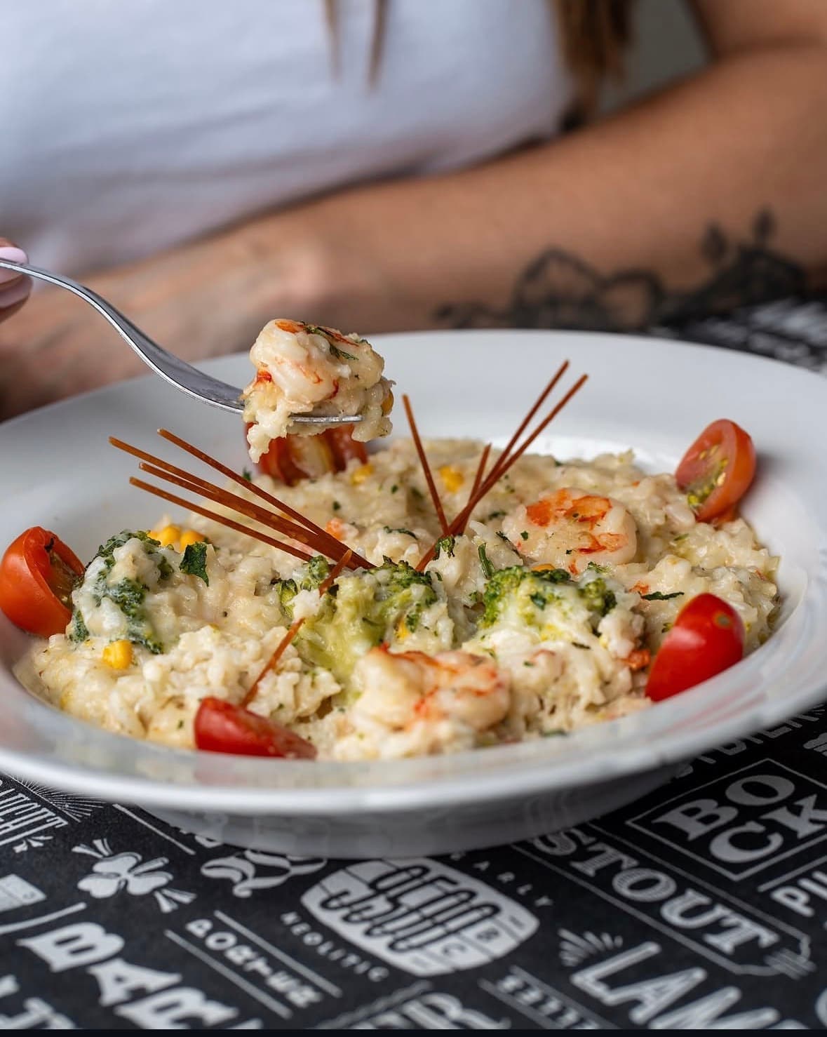 Risotto de langostinos
